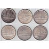 Image 1 : 1939 Canadian Silver Dollars - Lot of 6