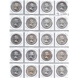 1955 Silver Dollars - Lot of 20