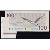 Image 1 : 1988 Bank of Canada $100 Fold/Cutting Error