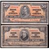 Image 1 : 1937 Bank of Canada Notes - Lot of 2