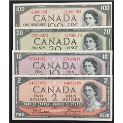 Bank of Canada Devil's Face Notes - Lot of 4