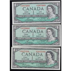 Bank of Canada $1 Bank Notes - Lot of 3