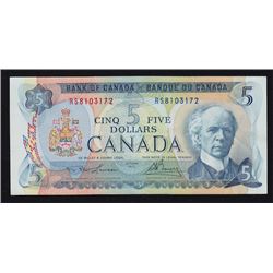 1972 Bank of Canada $5 Test  Note