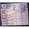 Image 1 : 2001 Bank of Canada $10 Bank Notes - Lot of 5