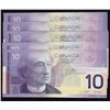Image 2 : 2001 Bank of Canada $10 Bank Notes - Lot of 5