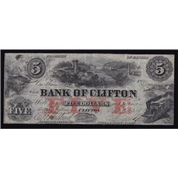 1859 Bank of Clifton $5