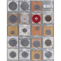 Lot of 66 Ontario Trade Tokens