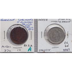 Lot of 2 Gorrie, Ont. Advertising tokens
