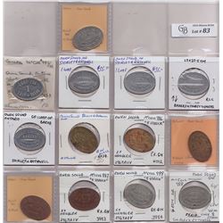 Lot of 13 Owen Sound, Ont. Bread Tokens