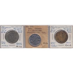 Lot of 3 Stouffville, Ont. Trade Tokens