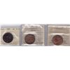 Image 1 : Lot of Three Newfoundland One Cent Coins