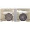 Image 1 : Lot of 2 ICCS Graded Fifty Cents