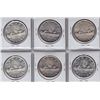 Image 2 : 1954 Silver Dollars - Lot of 6