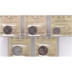 Canadian Decimal Lot of 5