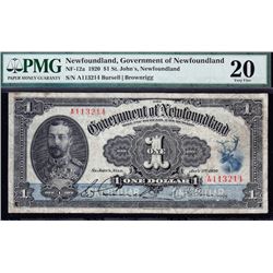 Government of Newfoundland $1, 1920
