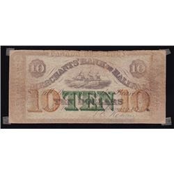 Merchants Bank of Halifax, $10, 1874, Contemporary Counterfeit