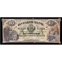 The Ontario Bank, $10, 1870, Contemporary Counterfeit