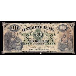 The Ontario Bank, $10, 1870, Contemporary Counterfeit