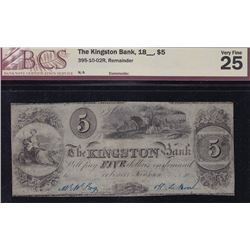 The Kingston Bank $5, 18__