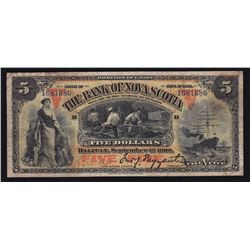Bank of Nova Scotia $5, 1908