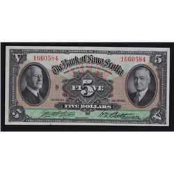 Bank of Nova Scotia $5, 1935