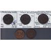Image 2 : TOKENS OF NOVA SCOTIA  - Group of five 1823 and 1824 Halfpennies