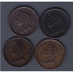 TOKENS OF NOVA SCOTIA  - Co. 267, 273 var, 274, 275.  Br 871