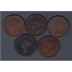 TOKENS OF NOVA SCOTIA  - Co. 290, 292, 293, 294 & 296.  Br 874.