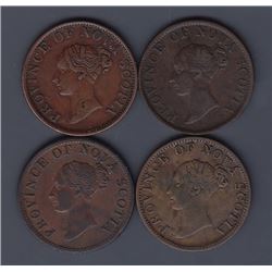 TOKENS OF NOVA SCOTIA  - Co. 292, 294, 306, 307.  Br 874.