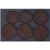 Image 2 : TOKENS OF NOVA SCOTIA  - Lot of six Mayflowers.  Br 875 & 876.