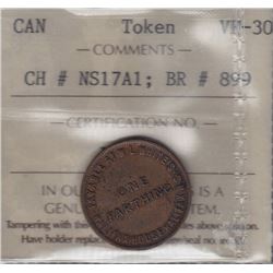 NOVA SCOTIA MERCHANT TOKENS - Co. 362. Br 899.  White's Farthing.