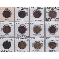 NOVA SCOTIA MERCHANT TOKENS - Lot of 12 merchant tokens.