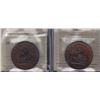 Image 1 : TOKENS OF UPPER CANADA - Br 719.  A pair of 1857 AU pennies.