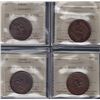 Image 1 : TOKENS OF UPPER CANADA - Br 719.  Four ICCS graded pieces