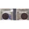 Image 1 : TOKENS OF UPPER CANADA - Br 719.  Two ICCS graded pieces