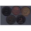 Image 2 : TOKENS OF UPPER CANADA - Group of five Upper Canada Tokens