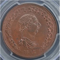 Lower Canada One Penny Token, 1812