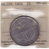 Image 1 : Br 857. British West Indies Colonial ½ Dollar, 1822.