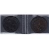 Image 2 : Br 994. Pair of Eagle Halfpennies, 1815.