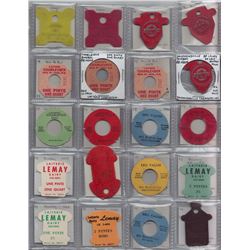 Modern milk tokens of Quebec, ca. 1950 - 1990s