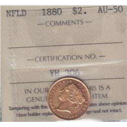 1880 Newfoundland $2 Gold