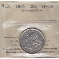 1864 New Brunswick Twenty Cents