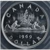 Image 2 : RARE ERROR COIN - 1969 Canadian Silver Dollar Off-Metal Strike Error