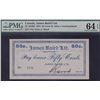 Image 1 : James Baird Ltd. 50 Cents Newfoundland Scrip, 1916