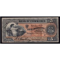 Canadian Bank of Commerce $5, 1907