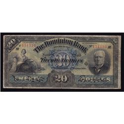 Dominion Bank of Canada $20, 1909