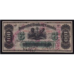 Imperial Bank of Canada $100, 1917