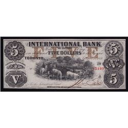 International Bank of Canada $5, 1858