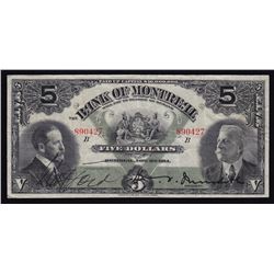 Bank of Montreal $5, 1914