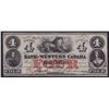 Image 1 : Bank of Western Canada $4, 1859